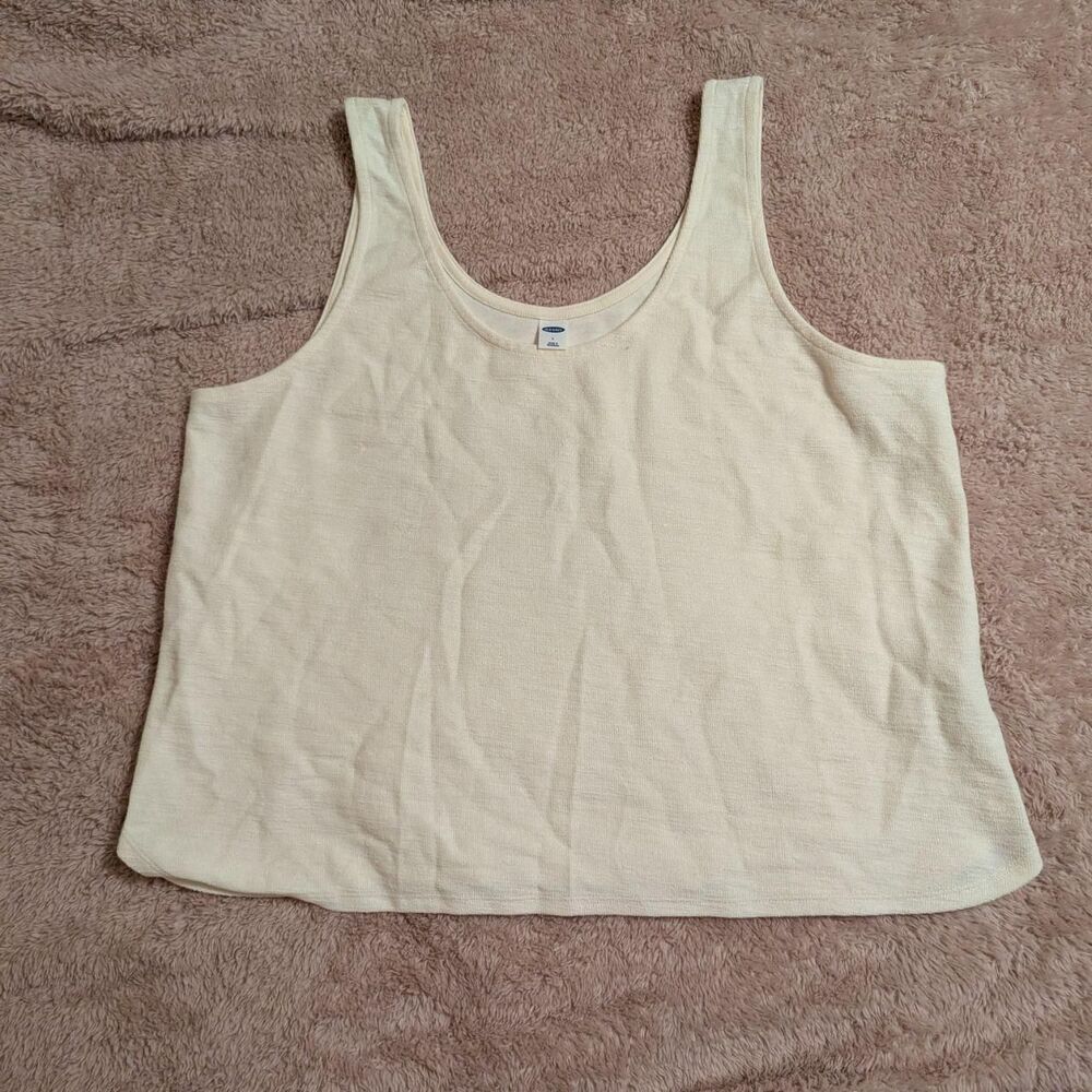 Old-navy Women's Cream and White Shirt